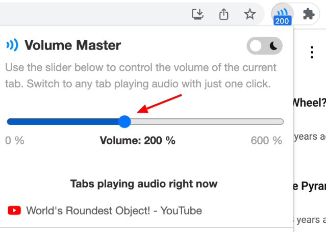 volume master extension